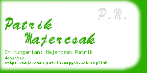 patrik majercsak business card